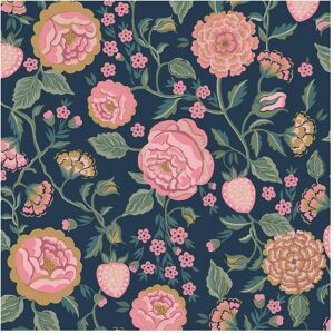 Cath Kidston Wallpaper Strawberry Garden Navy Floral Cath Kidston Wallpaper Strawberry Garden Navy Floral
