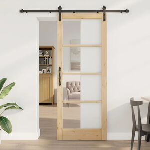 Sliding Door Orkdal Brown 83 X 211 Cm Solid Pine Wood Vidaxl Sliding Door Orkdal Brown 83 X 211 Cm Solid Pine Wood Vidaxl