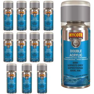 Hycote Colour Spray Paint Bmw Sophisto Grey Metallic 150ml Fast Drying X12 Hycote Colour Spray Paint Bmw Sophisto Grey Metallic 150ml Fast Drying X12