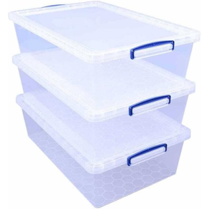 Does Not Apply Nestable Plastic Storage 43 Litre Clear (Pack Of 3) Does Not Apply Nestable Plastic Storage 43 Litre Clear (Pack Of 3)