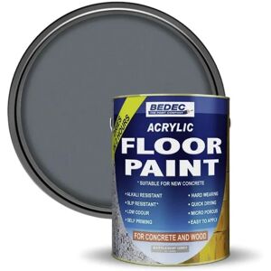 Bedec Premium Acrylic Anti-Slip Floor Paint Easy Clean Battleship Grey 5l Bedec Premium Acrylic Anti-Slip Floor Paint Easy Clean Battleship Grey 5l
