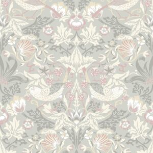 Et11208 - Arts And Crafts Fragaria Garden Grey Taupe White Galerie Wallpaper Et11208 - Arts And Crafts Fragaria Garden Grey Taupe White Galerie Wallpaper