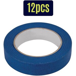 Silverline Masking Tape 24mm X 50m Easy Tear Painters Uv Resistant Blue 12pcs Silverline Masking Tape 24mm X 50m Easy Tear Painters Uv Resistant Blue 12pcs