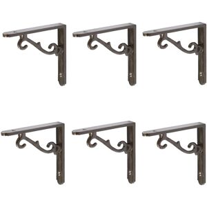 Hammer And Tongs 6x Scroll Iron Shelf Bracket Cast Iron Antique Vintage Wall Brackets D105mm Raw Hammer And Tongs 6x Scroll Iron Shelf Bracket Cast Iron Antique Vintage Wall Brackets D105mm Raw