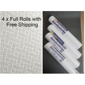 4 X Full Rolls Superfresco Wallpaper - Lotus White Blown Vinyl - Paintable 19783 4 X Full Rolls Superfresco Wallpaper - Lotus White Blown Vinyl - Paintable 19783