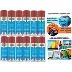12 X Hycote 400ml Red Primer Spray Paint Fast Drying Multi Purpose Application 12 X Hycote 400ml Red Primer Spray Paint Fast Drying Multi Purpose Application