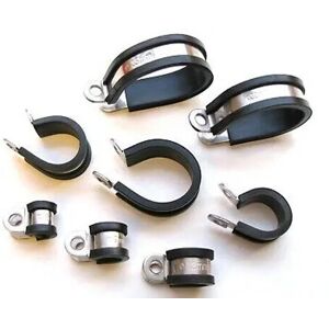 Workshop 60 X Assorted Pack Of Rubber Lined Jcs P Clips 5 - 35mm Epdm Lined Workshop 60 X Assorted Pack Of Rubber Lined Jcs P Clips 5 - 35mm Epdm Lined