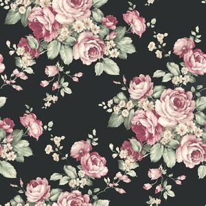 Af37700 - Abby Rose 4 Grand Floral Black Plum Pink Galerie Wallpaper Af37700 - Abby Rose 4 Grand Floral Black Plum Pink Galerie Wallpaper