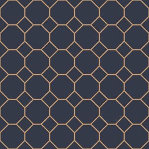 G45403 - Just Kitchens Bee Hive Navy Gold Galerie Wallpaper G45403 - Just Kitchens Bee Hive Navy Gold Galerie Wallpaper