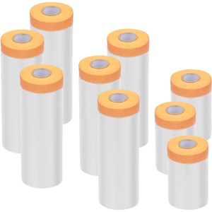 Does Not Apply 9 Rolls Tape And Drape Pre-Taped Masking Film, 3 Size Paint Protection Film, Ass Does Not Apply 9 Rolls Tape And Drape Pre-Taped Masking Film, 3 Size Paint Protection Film, Ass