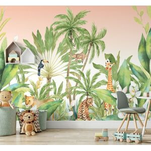 Animals Tropical Wallpaper Mural Arthouse Jungle Nursery Play Room Bedroom Animals Tropical Wallpaper Mural Arthouse Jungle Nursery Play Room Bedroom