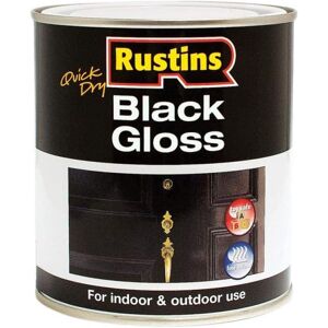 Rustins Quick Dry Black Gloss Paint 1l Rustins Quick Dry Black Gloss Paint 1l