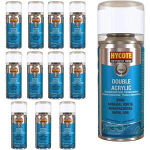 Hycote Colour Spray Paint Aerosol Bmw Mineral White 150ml Fast Drying X12 Hycote Colour Spray Paint Aerosol Bmw Mineral White 150ml Fast Drying X12