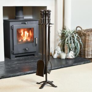 Black Country Metal Works Ornate Four Piece Fireside Iron Companion Set - 80cm Black Country Metal Works Ornate Four Piece Fireside Iron Companion Set - 80cm