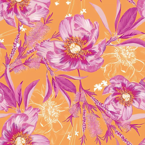Does Not Apply Vintage Orange/pink Poppy Floral Large Flowers Peel And Stick Wallpaper Stick On Does Not Apply Vintage Orange/pink Poppy Floral Large Flowers Peel And Stick Wallpaper Stick On