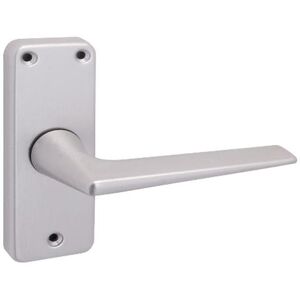 Union 644 Teal Plate Mounted Lever Furniture - Anodised Silver Short Lever Latch Union 644 Teal Plate Mounted Lever Furniture - Anodised Silver Short Lever Latch