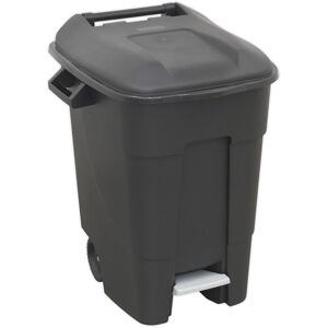 Thatcable 100 Litre Capacity Wheelie Bin With Foot Pedal - Two 200mm Wheels - Black Thatcable 100 Litre Capacity Wheelie Bin With Foot Pedal - Two 200mm Wheels - Black