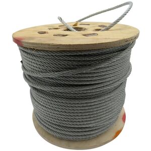 Securefix Direct Galvanised Steel Wire Rope Cable 6mm 6x7 (100m Reel 6 X 7 Rigging Marine) Securefix Direct Galvanised Steel Wire Rope Cable 6mm 6x7 (100m Reel 6 X 7 Rigging Marine)