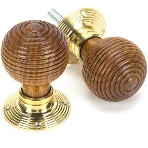 From The Anvil 91787 Rosewood & Polished Brass Beehive Mortice/rim Knob Set From The Anvil 91787 Rosewood & Polished Brass Beehive Mortice/rim Knob Set