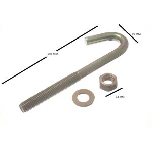 Hook Bolts M8 By 100mm & Nut And Washer Yzp Pack Of 100 Hook Bolts M8 By 100mm & Nut And Washer Yzp Pack Of 100