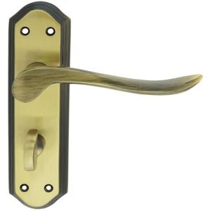 Thatcable Pair Curved Lever On Sculpted Bathroom Backplate 180 X 48mm Florentine Bronze Thatcable Pair Curved Lever On Sculpted Bathroom Backplate 180 X 48mm Florentine Bronze