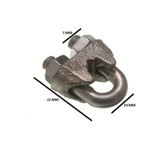 Wire Rope Clamp U Bolt Cable Grip 5mm 3/16 Zp Pack Size 40 Wire Rope Clamp U Bolt Cable Grip 5mm 3/16 Zp Pack Size 40