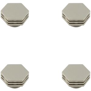 4 Pack Stylish 40mm Satin Nickel Cupboard Knob For Modern Interior Units - 4 Pack Stylish 40mm Satin Nickel Cupboard Knob For Modern Interior Units -