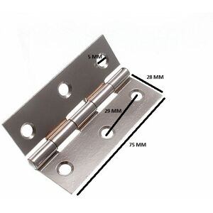 Butt Hinge Door Gate Cp Chrome Plated Steel 75mm 3 In + Screws 10 Pairs Butt Hinge Door Gate Cp Chrome Plated Steel 75mm 3 In + Screws 10 Pairs
