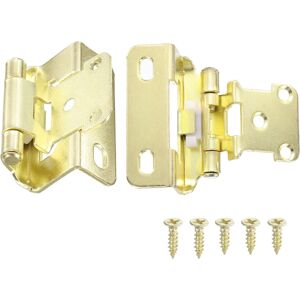 Uxcell 60 Pcs Cabinet Hinges, 1/2\" Overlay Partial Wrap Cabinet Hinges, Brass Gold Uxcell 60 Pcs Cabinet Hinges, 1/2\" Overlay Partial Wrap Cabinet Hinges, Brass Gold