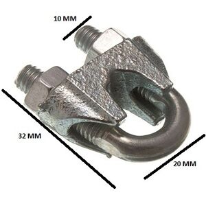 Wire Rope Clamp U Bolt Cable Grip - 8mm - Pack of 24 Wire Rope Clamp U Bolt Cable Grip - 8mm - Pack of 24
