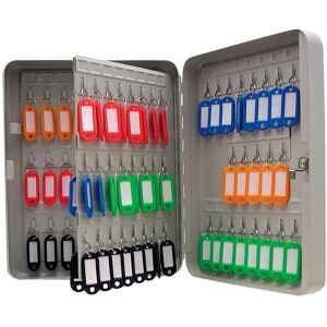Mysmartbuy.Com Grey Lockable Wall Mounted Key Safe Storage Cabinet W/ 93 Hooks, Numbers & Tags Mysmartbuy.Com Grey Lockable Wall Mounted Key Safe Storage Cabinet W/ 93 Hooks, Numbers & Tags