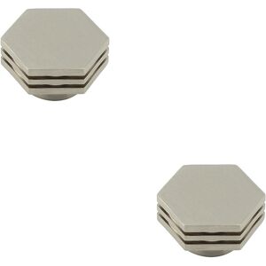 2 Pack Stylish 40mm Satin Nickel Cupboard Knob For Modern Interior Units - 2 Pack Stylish 40mm Satin Nickel Cupboard Knob For Modern Interior Units -