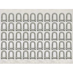 Securefix Direct 12mm Galvanised Dee Shackle With Countersunk Pin X50 - Flush Steel Commercial Securefix Direct 12mm Galvanised Dee Shackle With Countersunk Pin X50 - Flush Steel Commercial