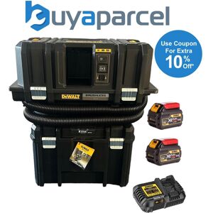 Dewalt Cordless Xr Flexvolt M-Class Wet Dry Vacuum Deep Tool Tstak 2 X 6ah Kit Dewalt Cordless Xr Flexvolt M-Class Wet Dry Vacuum Deep Tool Tstak 2 X 6ah Kit