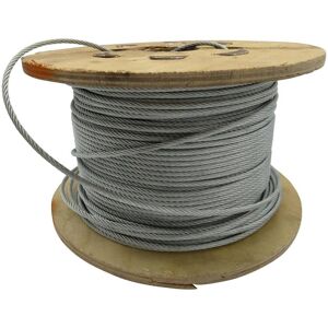 Securefix Direct Galvanised Steel Wire Rope Cable 3mm 7x19 (100m Reel 7 X 19 Rigging Marine) Securefix Direct Galvanised Steel Wire Rope Cable 3mm 7x19 (100m Reel 7 X 19 Rigging Marine)