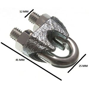 Wire Rope Clamp U Bolt Cable Grip 10mm 7/16 Zp Pack Size 200 Wire Rope Clamp U Bolt Cable Grip 10mm 7/16 Zp Pack Size 200