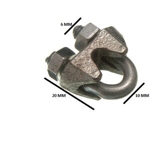 Wire Rope Clamp U Bolt Cable Grip 3mm 1/8 Zp Pack Size 20 Wire Rope Clamp U Bolt Cable Grip 3mm 1/8 Zp Pack Size 20