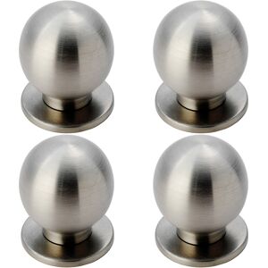 Thatcable 4x Small Solid Ball Cupboard Door Knob 25mm Dia Stainless Steel Cabinet Handle Thatcable 4x Small Solid Ball Cupboard Door Knob 25mm Dia Stainless Steel Cabinet Handle