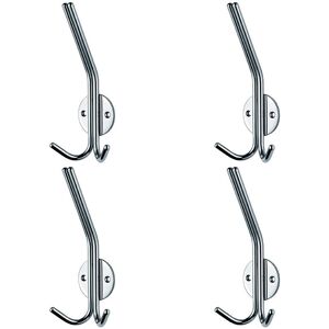 Thatcable 4x Slimline Hat & Double Coat Hook 35mm Projection Bright Stainless Steel Thatcable 4x Slimline Hat & Double Coat Hook 35mm Projection Bright Stainless Steel