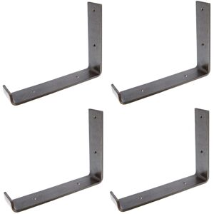 Hammer And Tongs Scaffold Board Iron Shelf Bracket - D235mm - Raw - Pack Of 4 Hammer And Tongs Scaffold Board Iron Shelf Bracket - D235mm - Raw - Pack Of 4