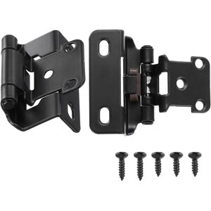 Uxcell 20 Pcs Cabinet Hinges, 1/2\" Overlay Partial Wrap Cabinet Hinges, Black Uxcell 20 Pcs Cabinet Hinges, 1/2\" Overlay Partial Wrap Cabinet Hinges, Black