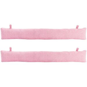 Nicola Spring Chevron Draught Excluders - 80cm - Pink - Pack Of 2 Nicola Spring Chevron Draught Excluders - 80cm - Pink - Pack Of 2