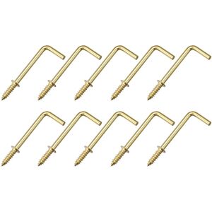 Metallixity Screw Hooks For Hanging (53mm/2.09\") 100pcs, Ceiling Hook Metal L Shape Hooks Metallixity Screw Hooks For Hanging (53mm/2.09\") 100pcs, Ceiling Hook Metal L Shape Hooks