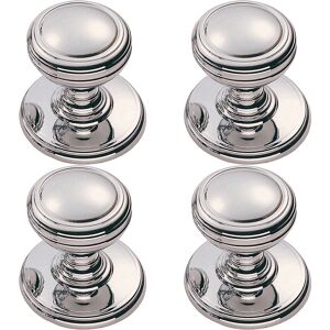 Thatcable 4x Ringed Tiered Cupboard Door Knob 25mm Diameter Polished Chrome Cabinet Handle Thatcable 4x Ringed Tiered Cupboard Door Knob 25mm Diameter Polished Chrome Cabinet Handle