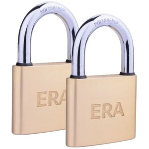 L26003 - Era Solid Brass Padlock - 40mm - Twin Pack L26003 - Era Solid Brass Padlock - 40mm - Twin Pack