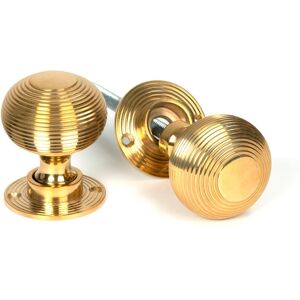 From The Anvil 50840 Polished Brass Heavy Beehive Mortice/rim Knob Set From The Anvil 50840 Polished Brass Heavy Beehive Mortice/rim Knob Set