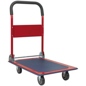 Thatcable 150kg Rigid Platform Truck - Folding Handles - Rubberised Deck - Bumper Strip Thatcable 150kg Rigid Platform Truck - Folding Handles - Rubberised Deck - Bumper Strip