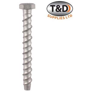 Timco Multi-Fix Masonry Bolts - Hex - Exterior - Silver 16.0 X 150 Box Of 10 Timco Multi-Fix Masonry Bolts - Hex - Exterior - Silver 16.0 X 150 Box Of 10