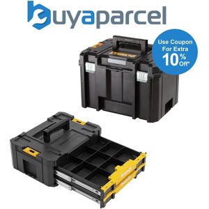 Dewalt Tstak Vi Combo - Heavy Duty Deep Tool Storage Case + 2 Drawer Organiser Dewalt Tstak Vi Combo - Heavy Duty Deep Tool Storage Case + 2 Drawer Organiser