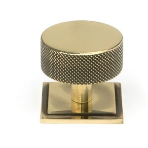 From The Anvil 47140 Aged Brass Brompton Cabinet Knob - 38mm (Square) From The Anvil 47140 Aged Brass Brompton Cabinet Knob - 38mm (Square)